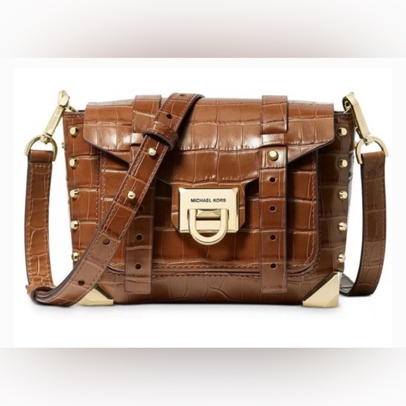 Michael Kors Bags Nwt Michael Kors Manhattan Medium School Satchel W Crocodile Embossed